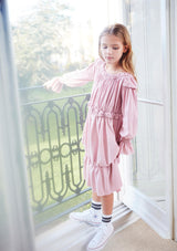 Girls ピンク コットン ワンピース オーワユリカ Owa Yurika Chloe