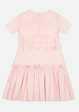 Girls Short Sleeve Pink Summer Tiered Dress Japanese Children Clothing Owa YurikaGirls Short Sleeve Pink Summer Tiered Dress Children Clothing Owa Yurika