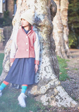 Girls ピンク ウール ジャケット オーワユリカ Owa Yurika Cara